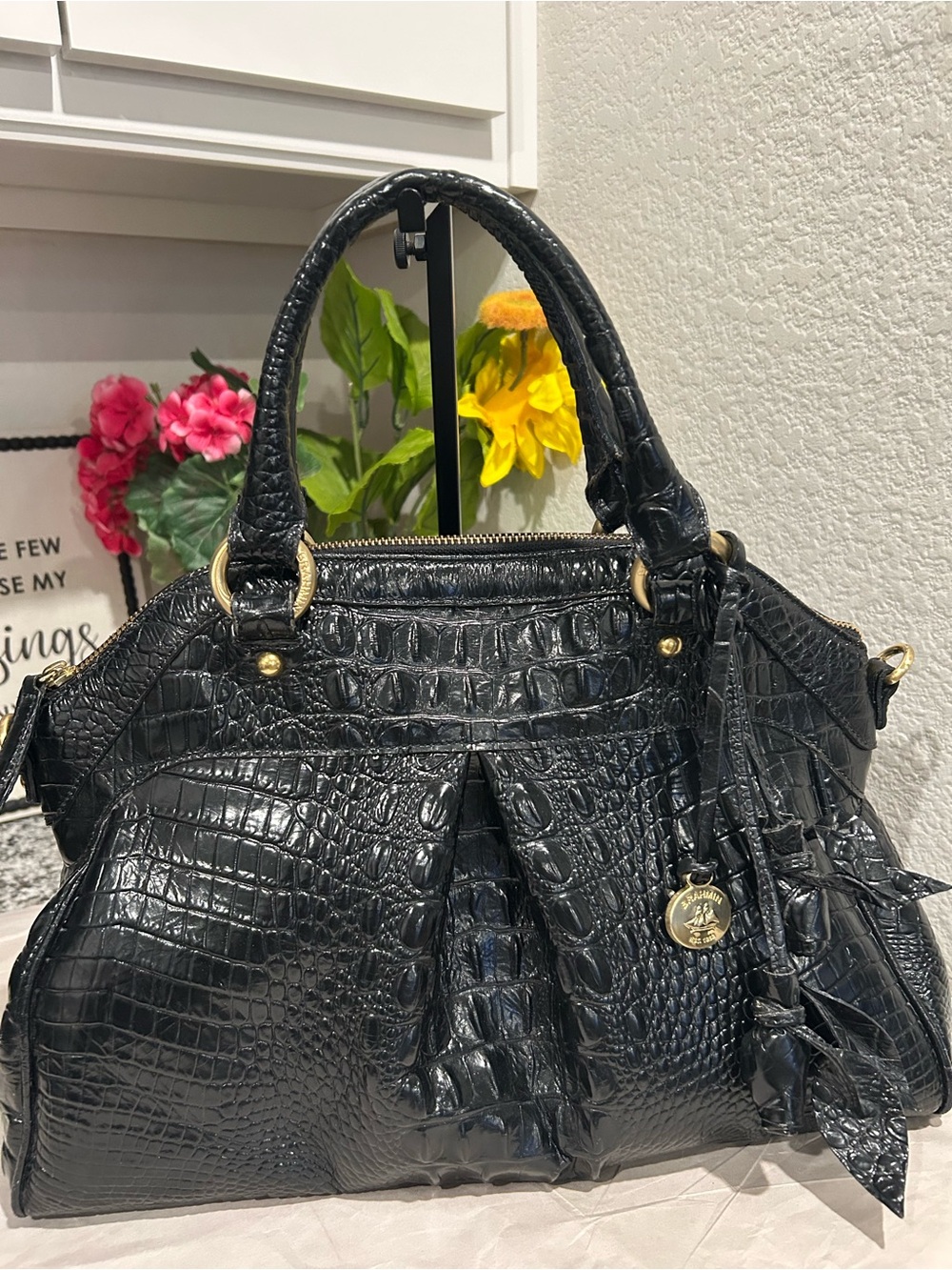 Brahmin Black Louise Rose